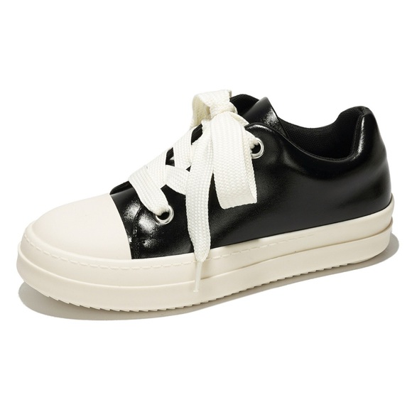 Low top RICKYGIRL puffy thick lace round toe sneaker - Picture 3 of 3